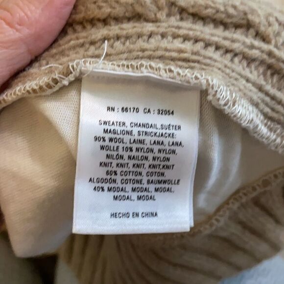 Pilcro and The Letterpress  | Anthropologie Brown Wool V Neck Pullover Sweater - Picture 5 of 5